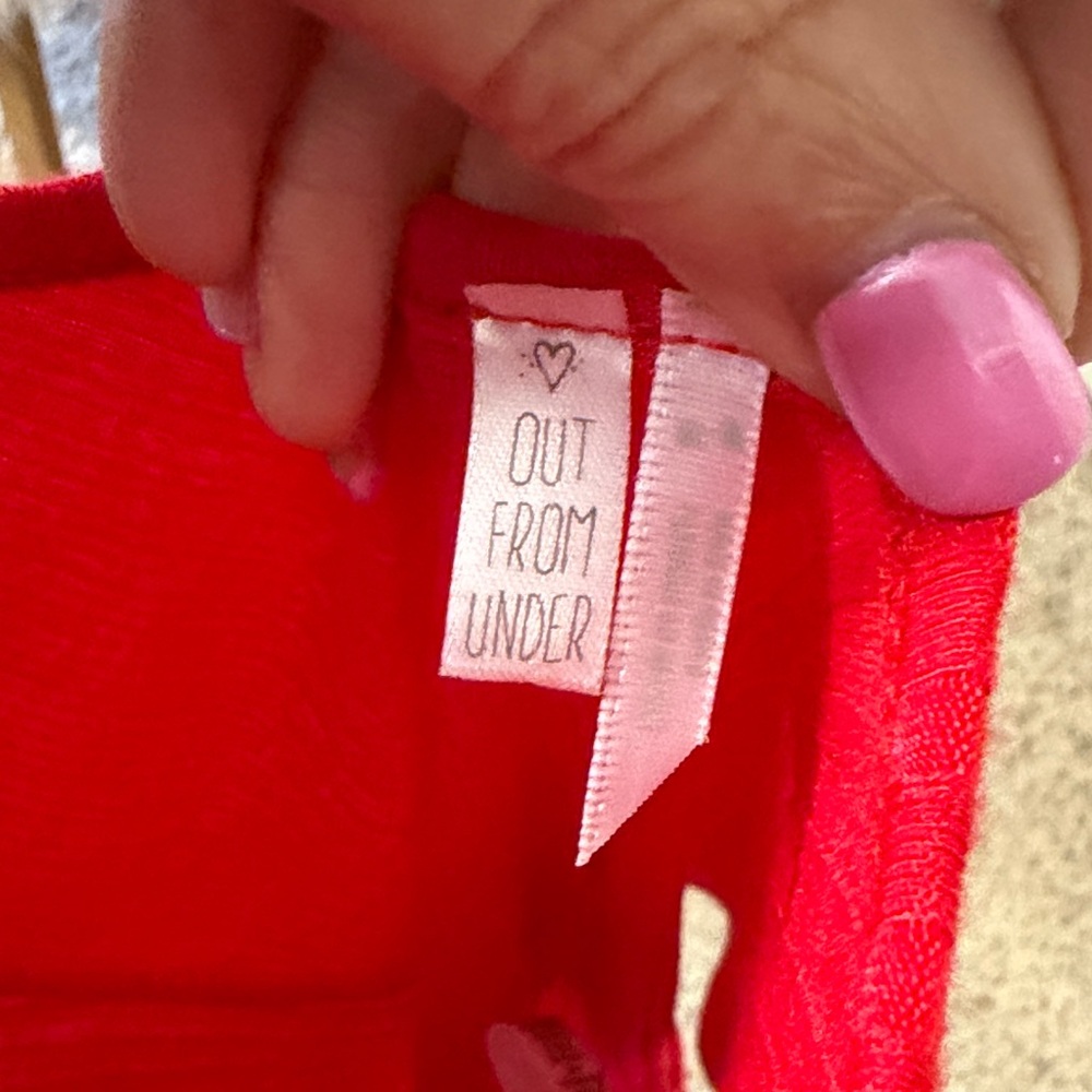 Red Ribbed Bodysuit Size M - Picture 4 of 4